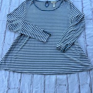 Matilda Jane Blue and White Striped Long Sleeve Tee